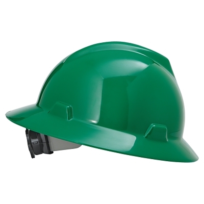 GREEN V-GARD HARD HAT